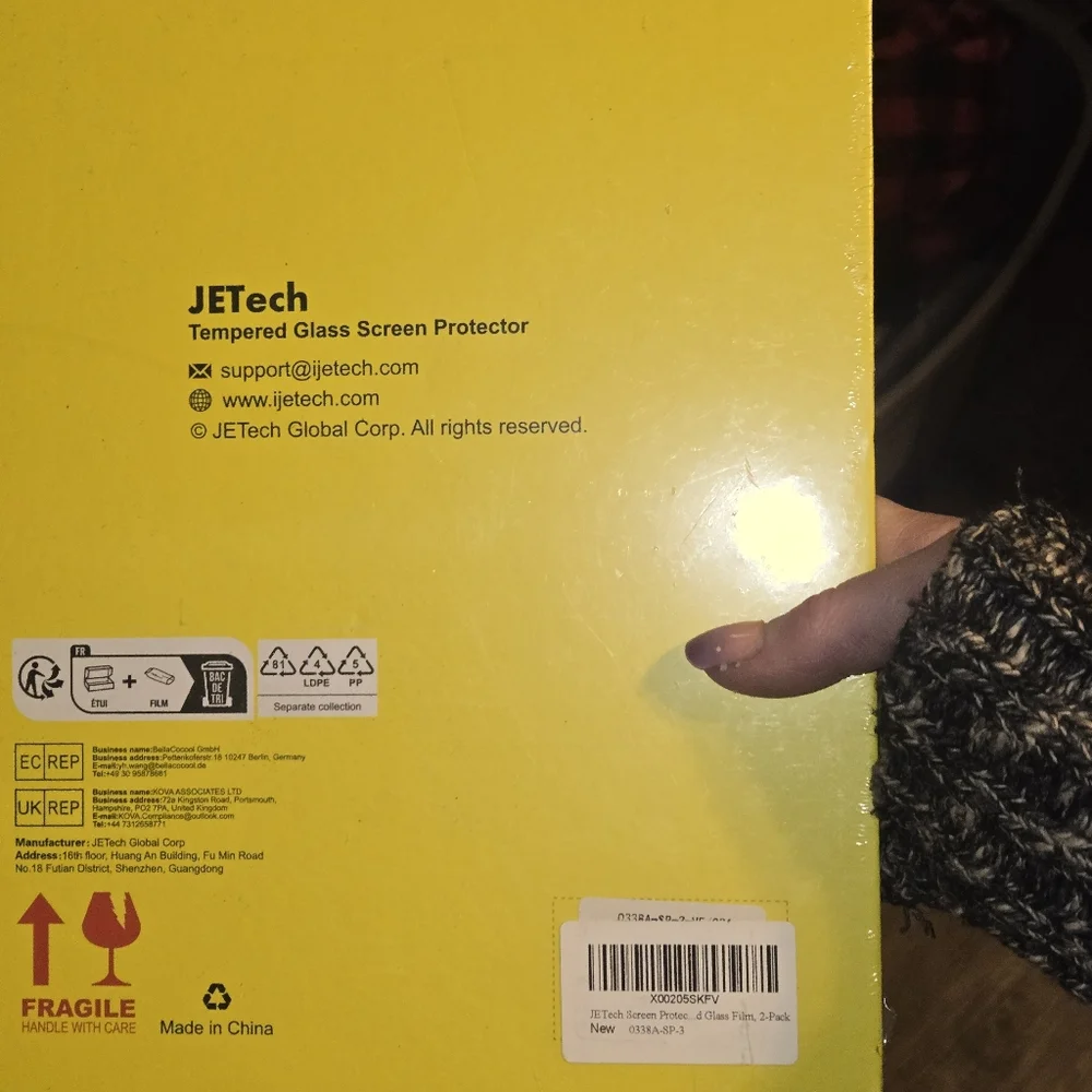 Yellow Tempered Glass Screen Protector for iPad